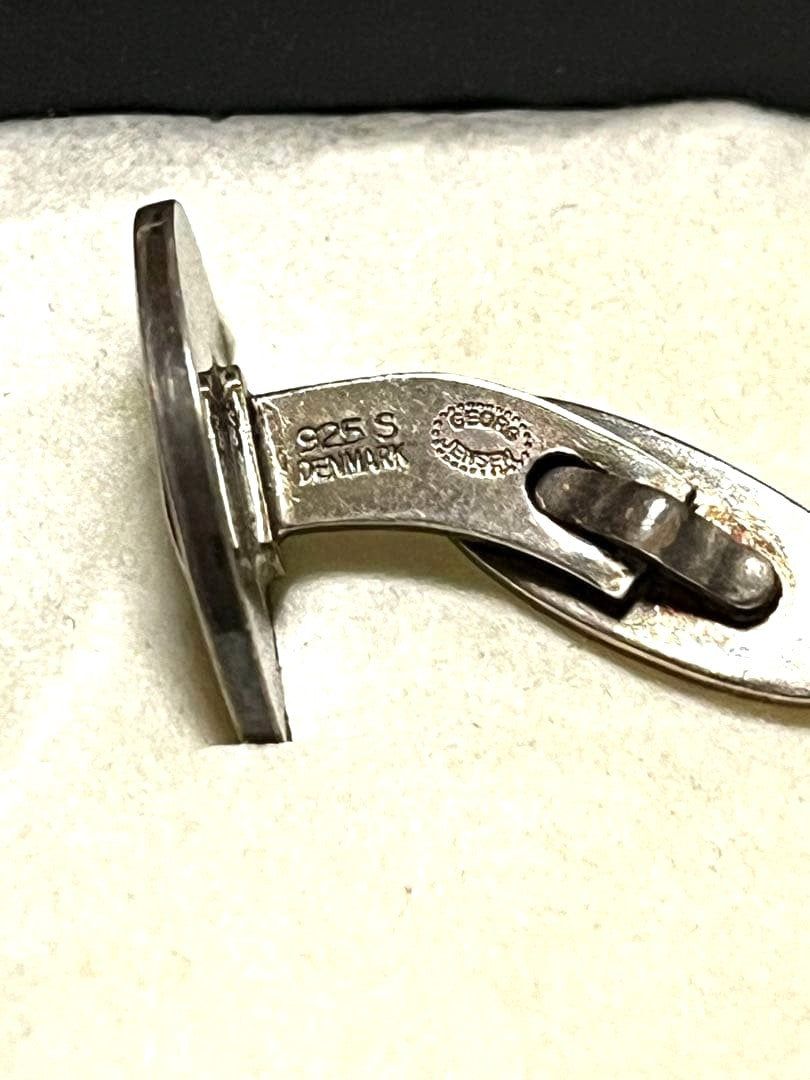 Georg Jensen Cufflinks No.50 Viking Ship Sterling Silver 925 Men's Denmark