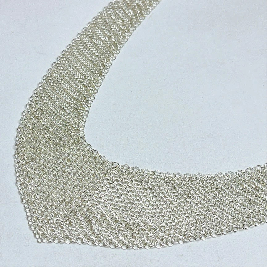 Tiffany & Co Sterling Silver 925 Somerset Mesh Scarf Necklace L 64cm 25.1in