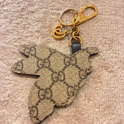 Gucci GG Bee Embroidered Keychain Bag Charm Key Holder