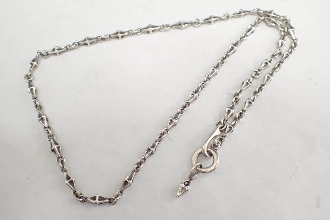 Bloody Mary Tiny Bone Chain Necklace Silver 925 50cm 19.7" Used 24.9ｇ Hook