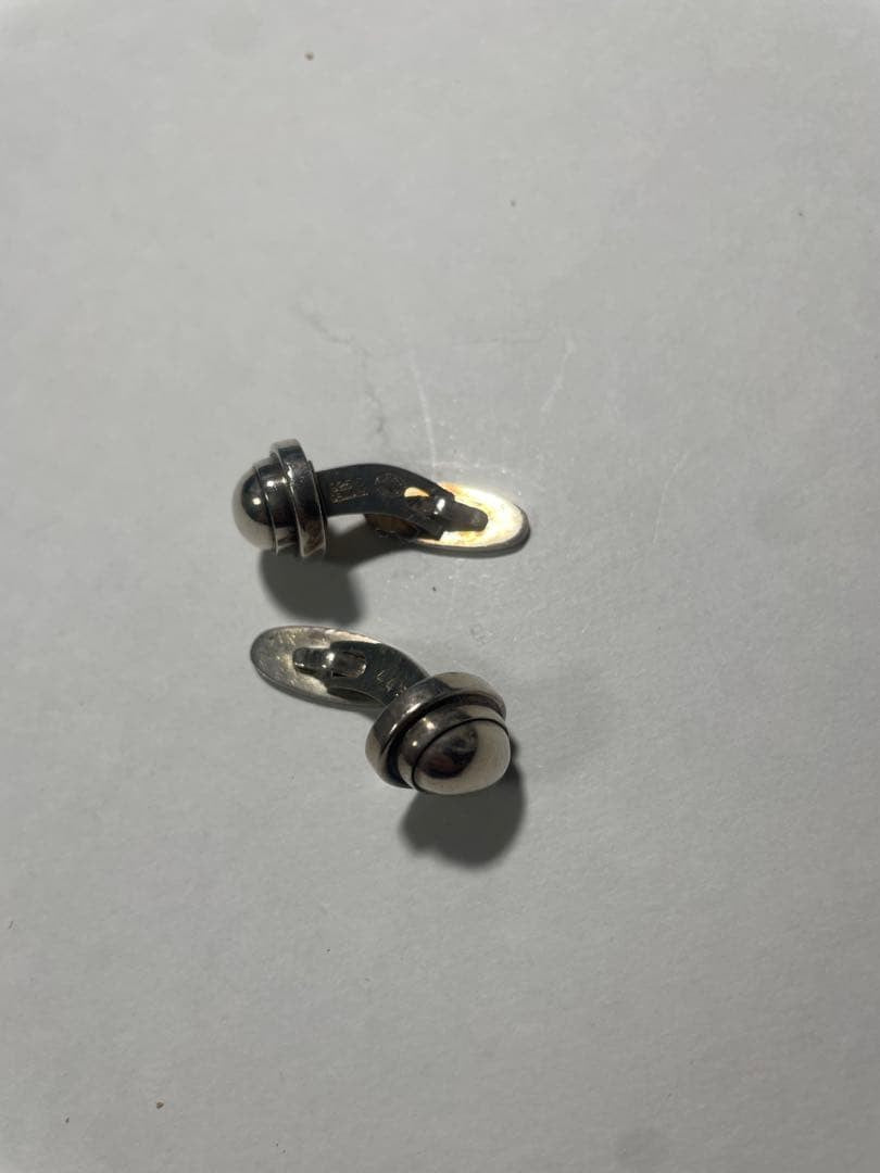 Georg Jensen Cufflinks Oval Sterling Silver SV925 Men's Denmark Vintage Design