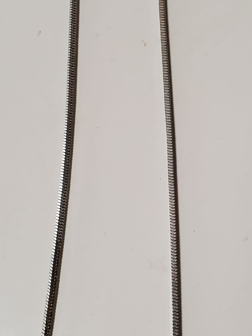 Christian Dior Trotter Silver Tone Bordeaux White Snake Chain Necklace Excellent