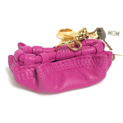 Authentic Loewe Anagram Nappa Aire Keychain Bag Charm Leather Pink Near Mint