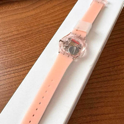 Swatch x Tate Gallery Turner Scarlet Sunset Watch Pink Bioceramic 34mm Quartz