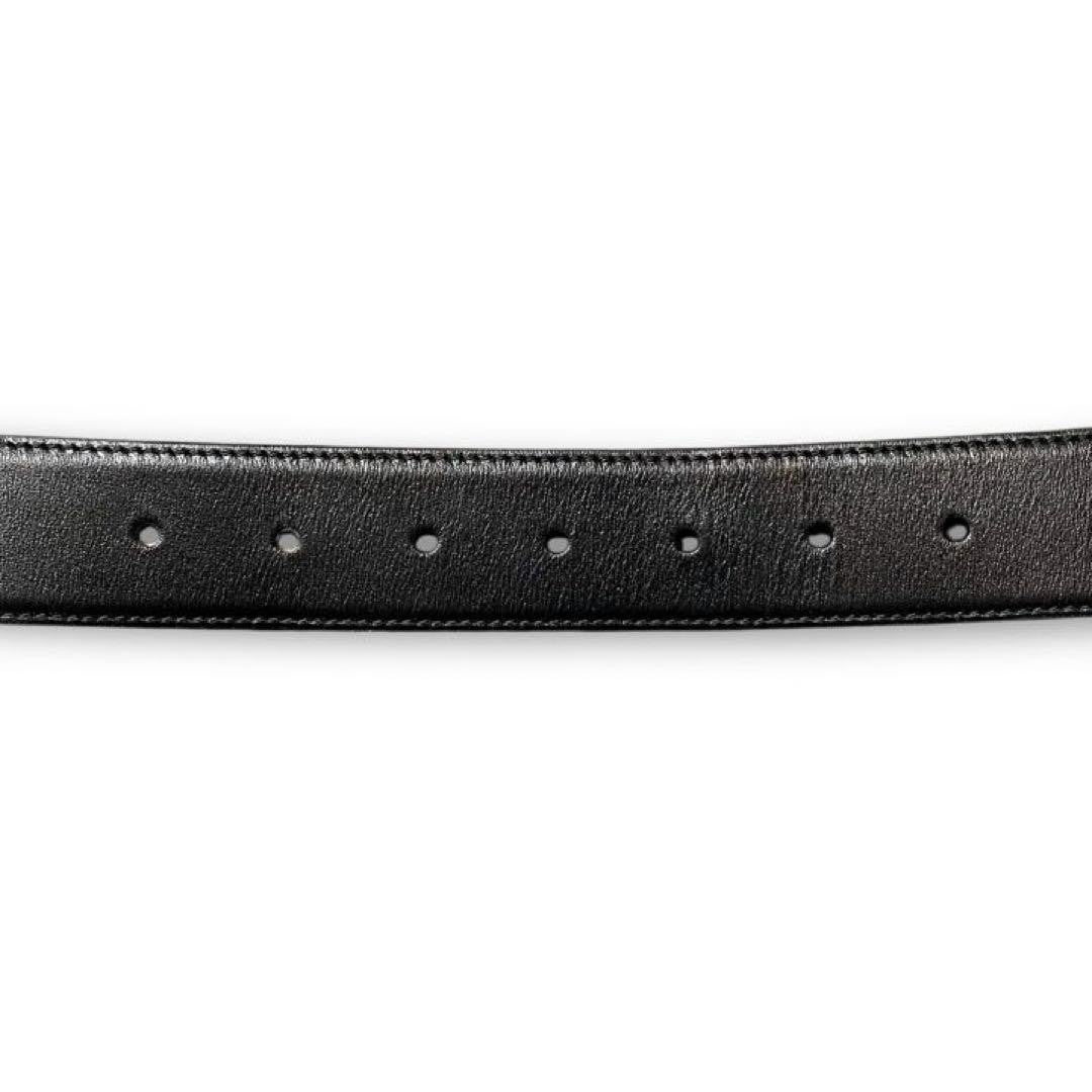 MIUMIU Horseshoe Logo Leather Belt Black Current Model