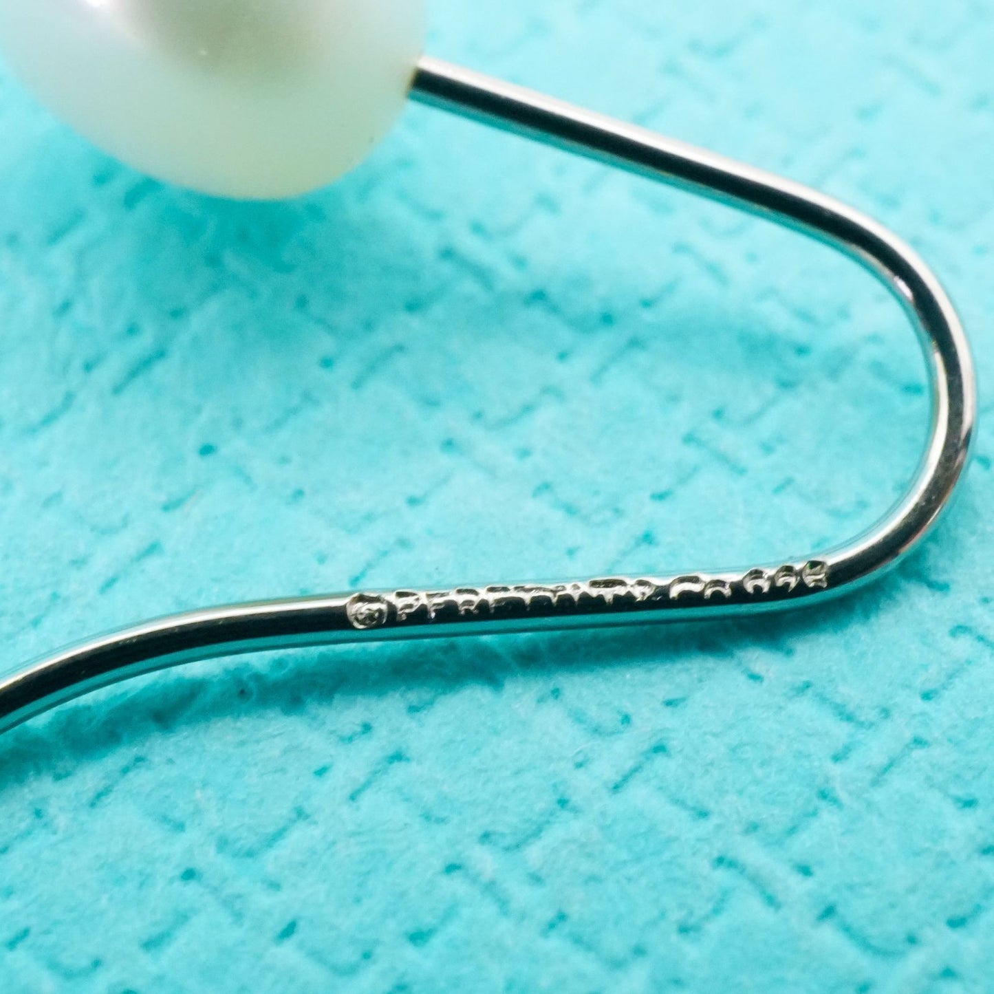Tiffany Co Pearl Mesh Hook Earrings Sterling Silver Designer Womens Jewelry Auth