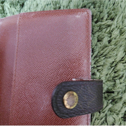 Louis Vuitton Monogram System Agenda Cover 6 Ring Notebook Canvas Snap Button
