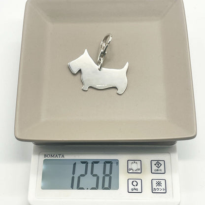 Tiffany & Co Sterling Silver 925 Terrier Dog Key Ring Keychain Charm