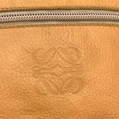 Loewe Anagram Vanity Pouch Handbag Brown Leather Cosmetic Case