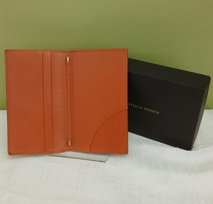 BOTTEGA VENETA Intrecciato Notebook Cover Case Brown Woven Leather Made in Italy