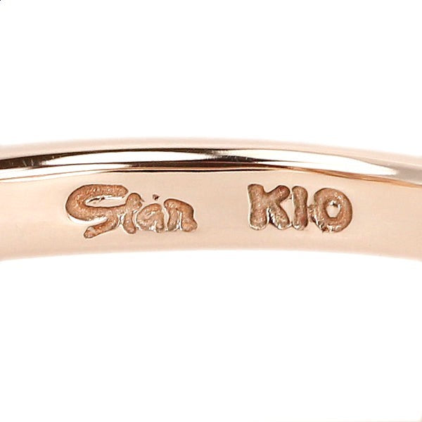 STAR JEWELRY Diamond Heart Ring K10 10K Pink Gold Pinky Ring Used US 3.5 EU 45