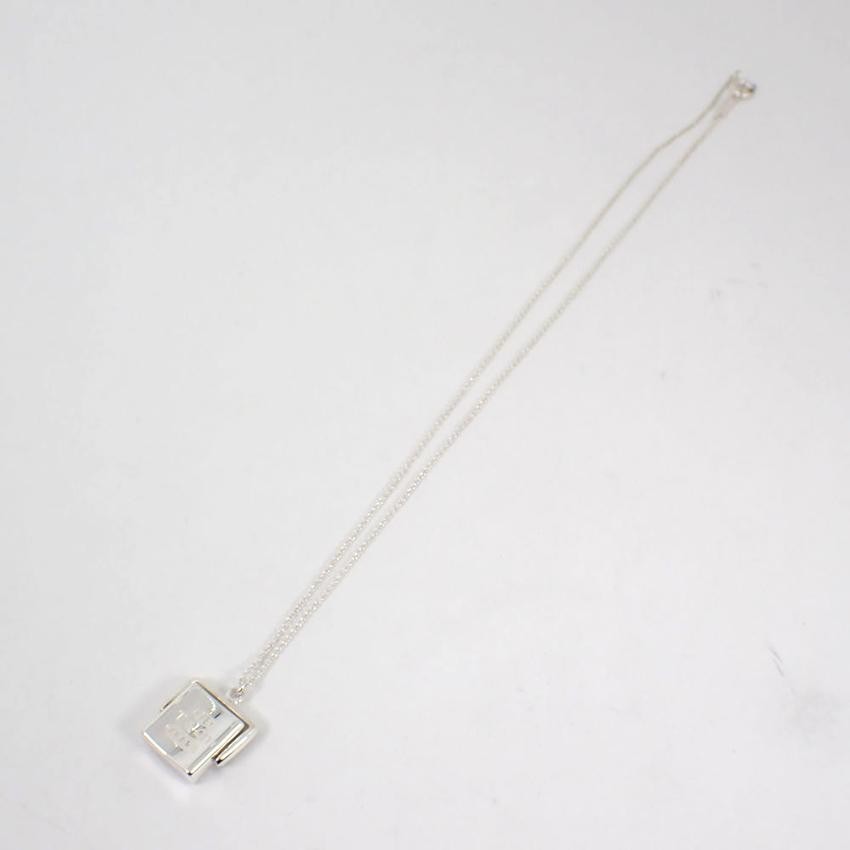 Tiffany & Co Sterling Silver 925 1837 Square Spinner Necklace L 40cm Excellent