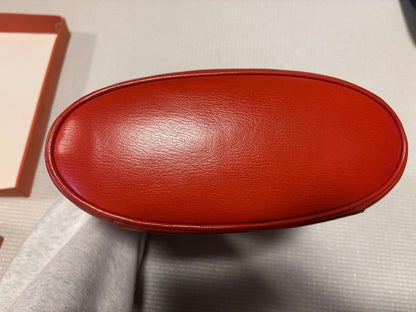 Authentic LOEWE Velazquez Vanity Makeup Pouch Orange Leather Vintage Limited