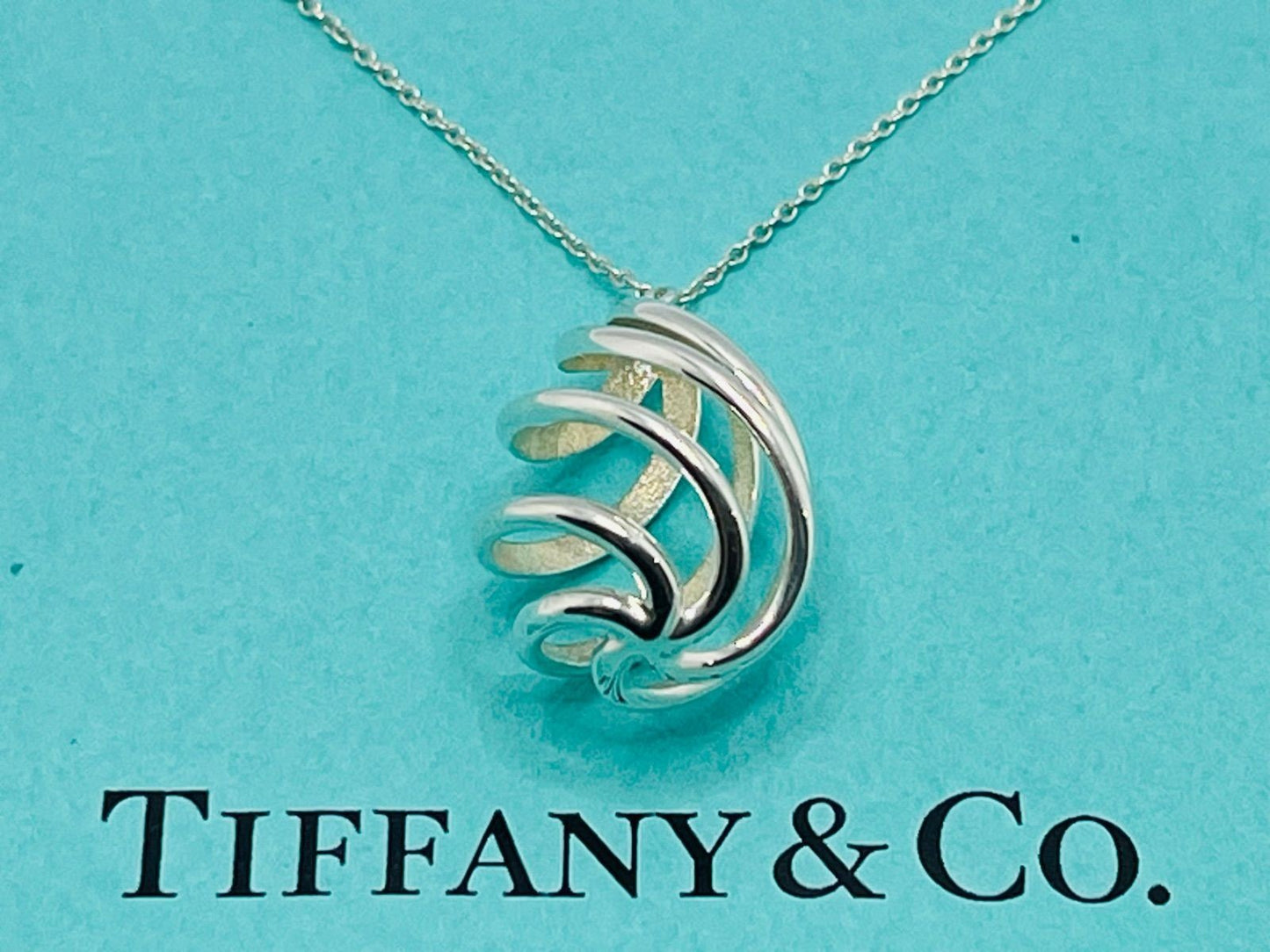 Tiffany & Co Sterling Silver 925 Venice Luce Drop Pendant Necklace Used Japan