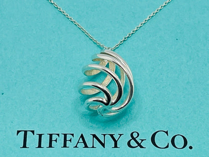 Tiffany & Co Sterling Silver 925 Venice Luce Drop Pendant Necklace Used Japan
