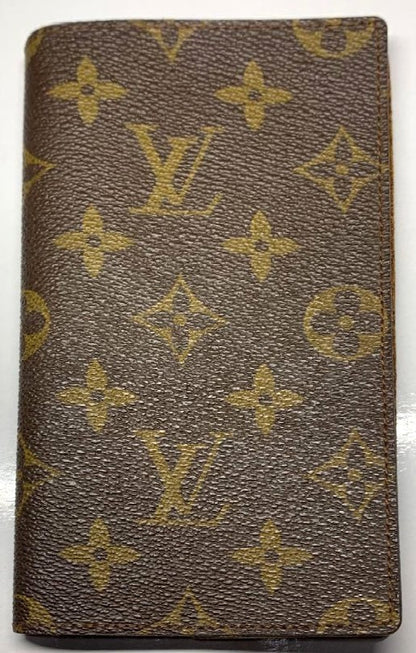 Louis Vuitton Agenda Poche Monogram Notebook Cover Case Canvas France 6.3x3.5in
