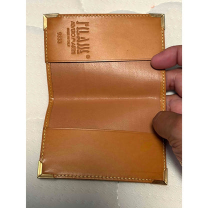 Prima Classe Alviero Martini Notebook Cover Case Geo Map Print Leather Italy