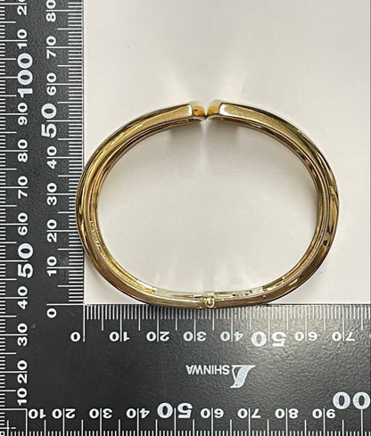 Vintage Christian DIOR Gold Plated Bangle Bracelet Used Excellent