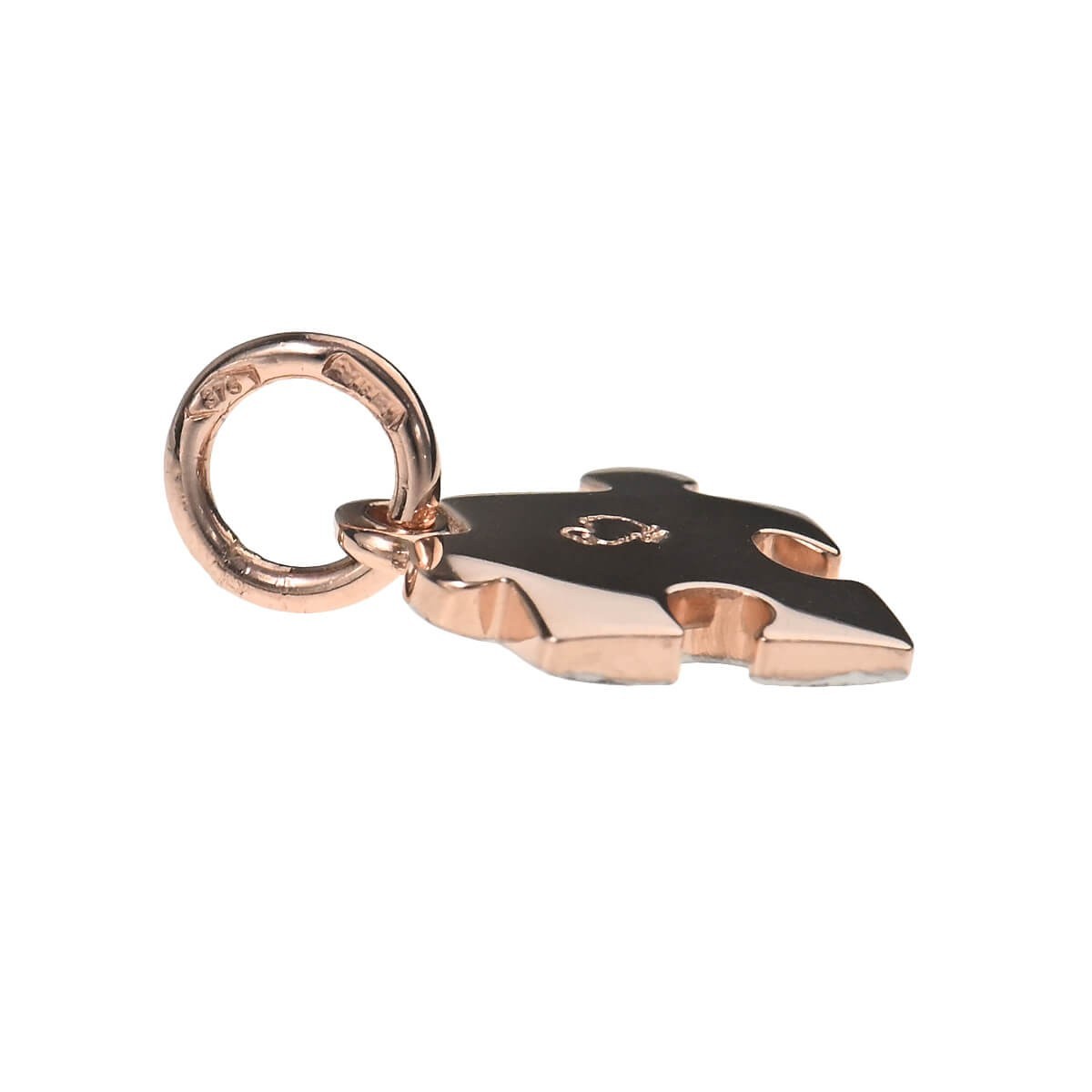 Auth Pomellato DoDo Pave Diamond 9K Rose Gold Puzzle Charm Pendant Top Near Mint