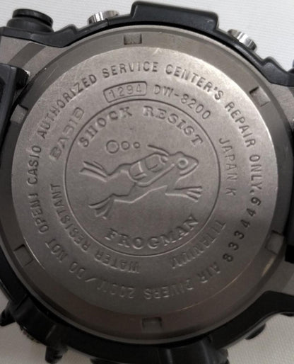 CASIO G-SHOCK Frogman DW-8200 Titanium Mens Digital Watch Black 200M Diver JDM