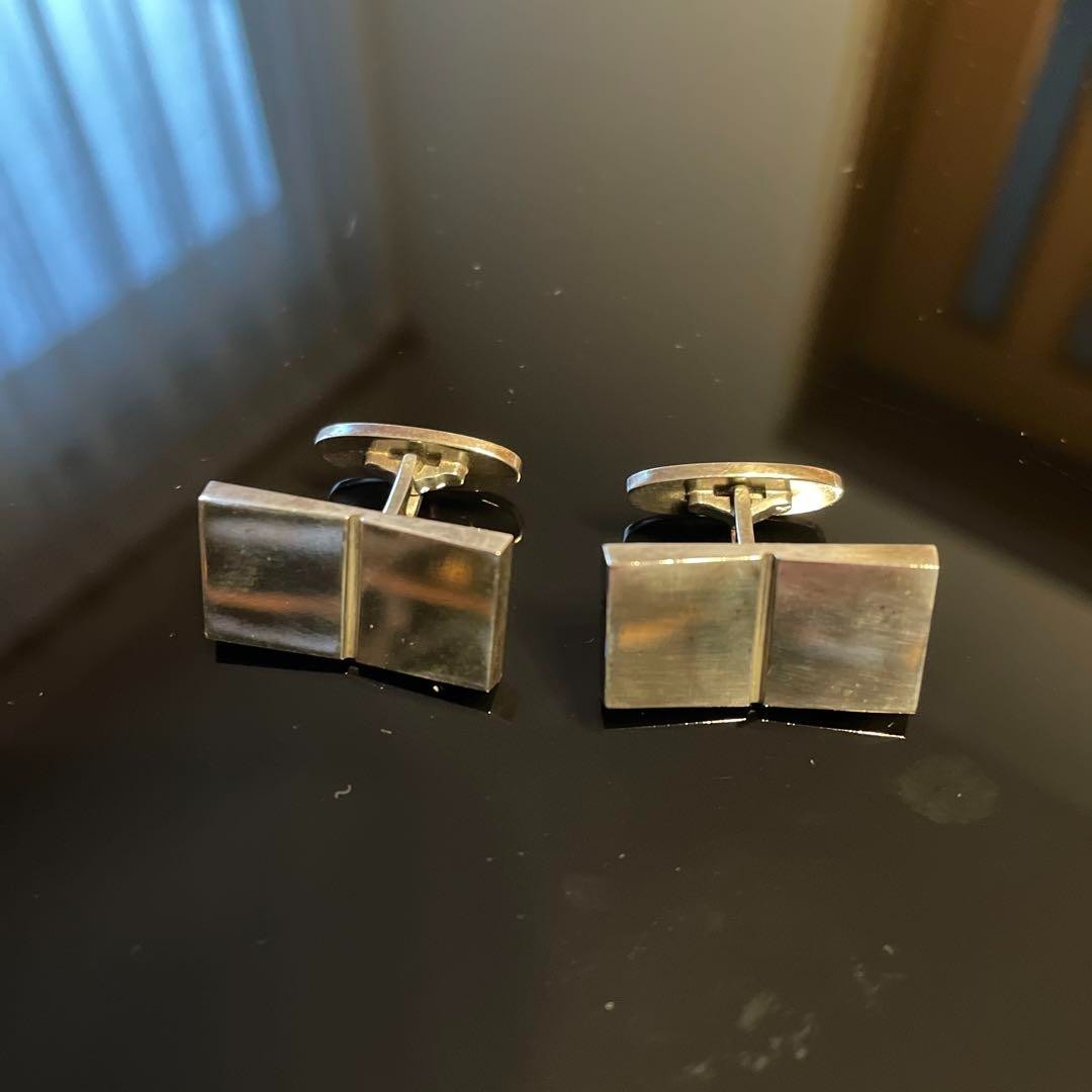Georg Jensen # 109 Sterling Silver Cufflinks 2.4 x 1.2cm 0.94 x 0.47" From Japan