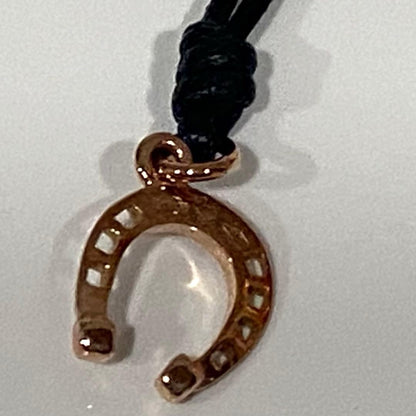 Pomellato Dodo 9k Rose Gold Mini Horseshoe Charm Pendant Necklace Near Mint