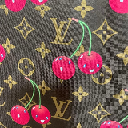 Louis Vuitton x Takashi Murakami Cerises Cherry Monogram Silk Scarf M71962 2005