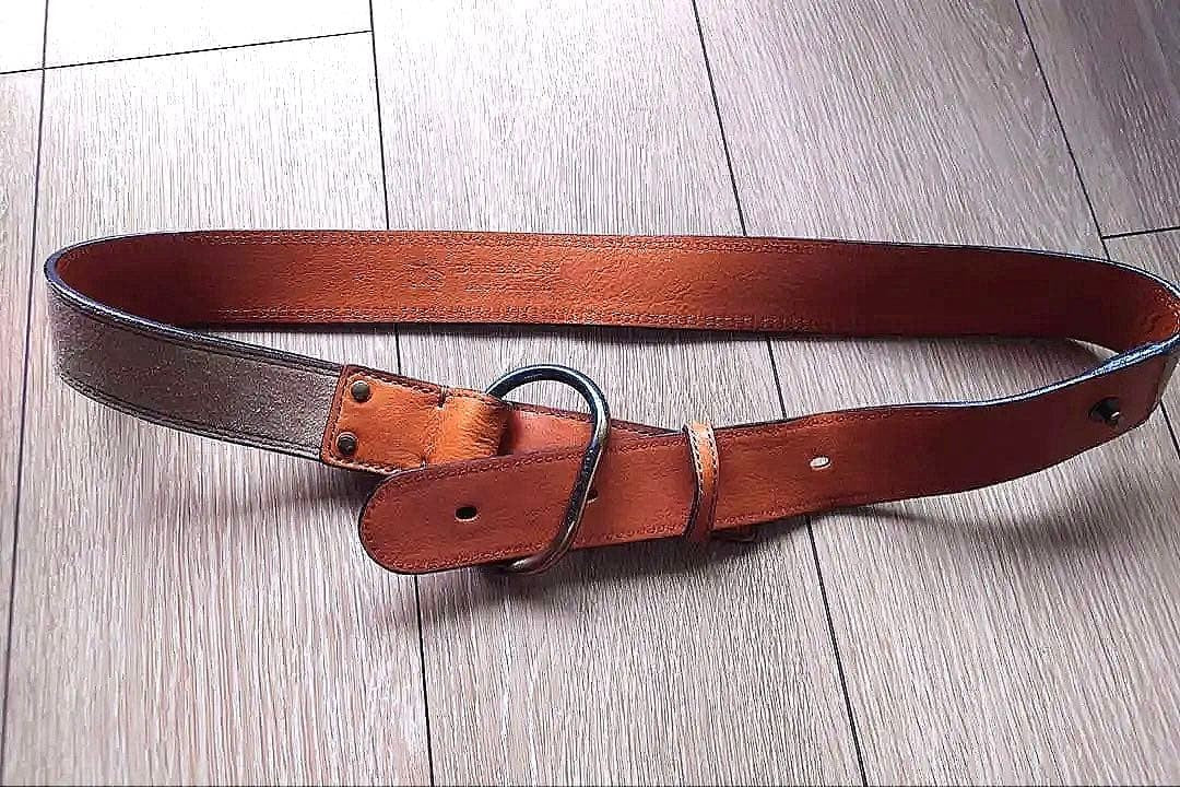 Burberry Brown Leather Belt Ring Buckle 106 cm 41.7" Unisex Used