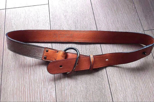 Burberry Brown Leather Belt Ring Buckle 106 cm 41.7" Unisex Used
