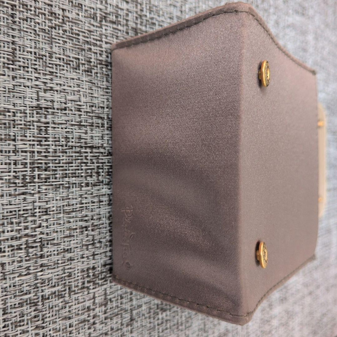 Bvlgari Authentic Watch Case Pouch Cushion Brown Suede Gold Logo Snap Button