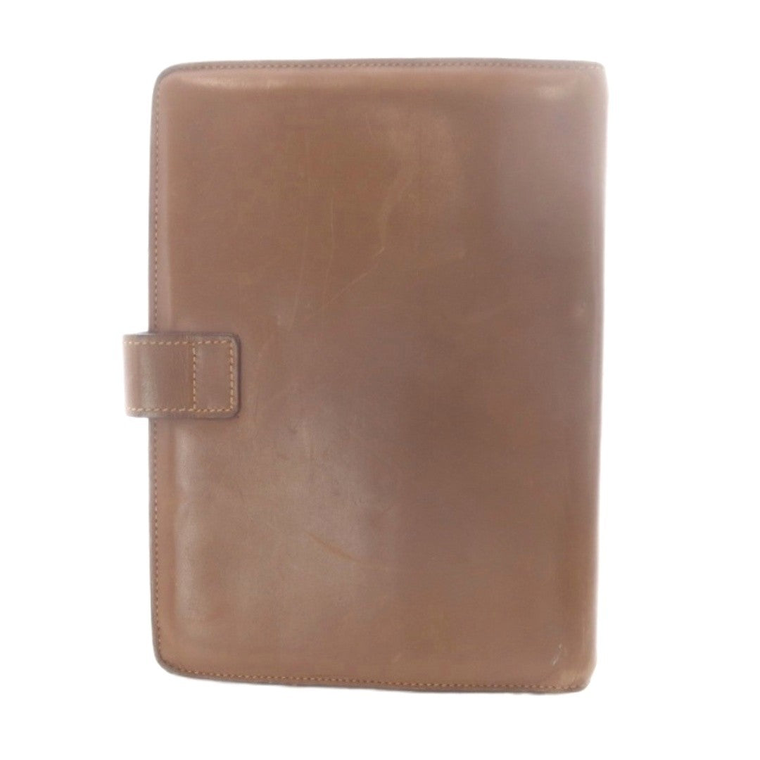 GUCCI Agenda Notebook Cover Leather Brown Day Planner Case Made in Italy 6-Ring