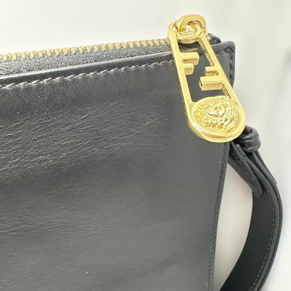 FENDI x Versace FENDACE Leather Black Clutch Bag Gold Heardware