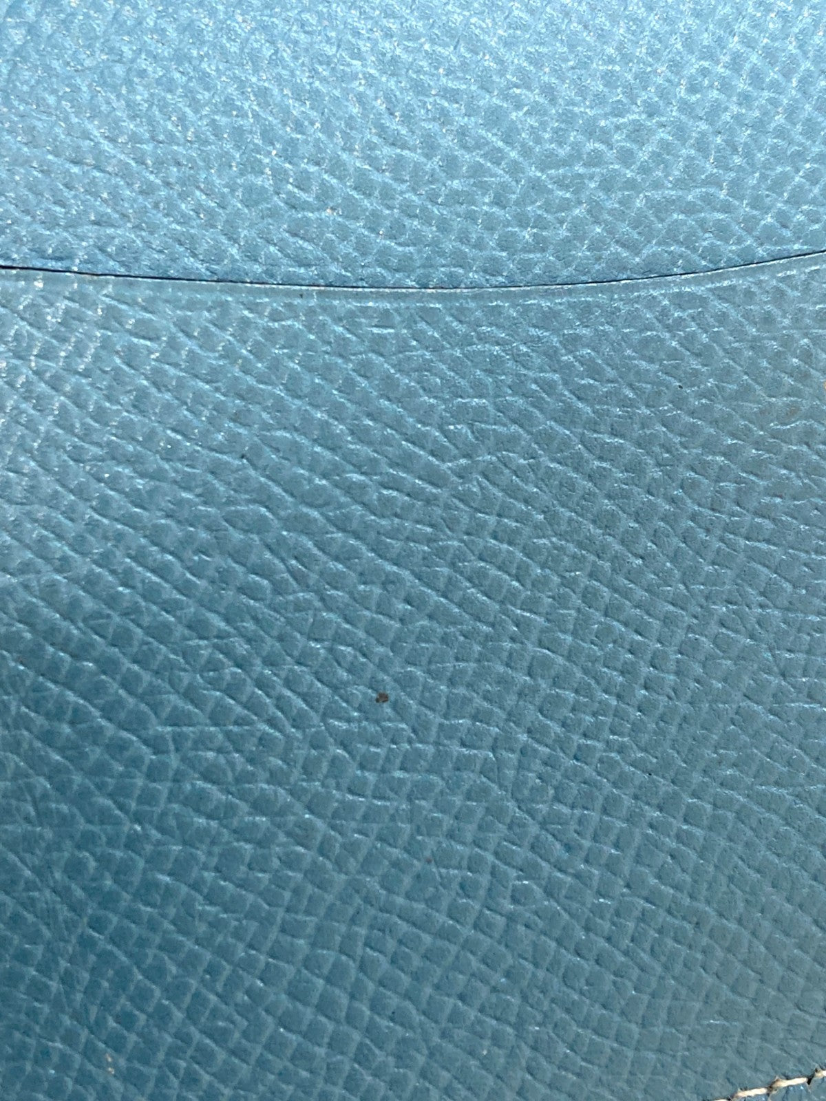 HERMES Agenda Cover Notebook Case Blue Epsom Leather Made in France PM Vintage