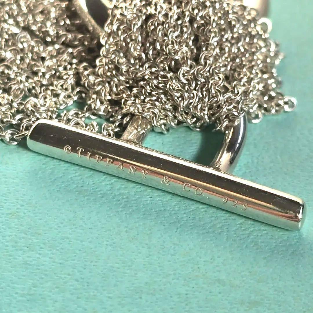 Tiffany & Co Silver 925 Open Heart 10 Row Chain Toggle Bracelet L 17cm 6.7 in