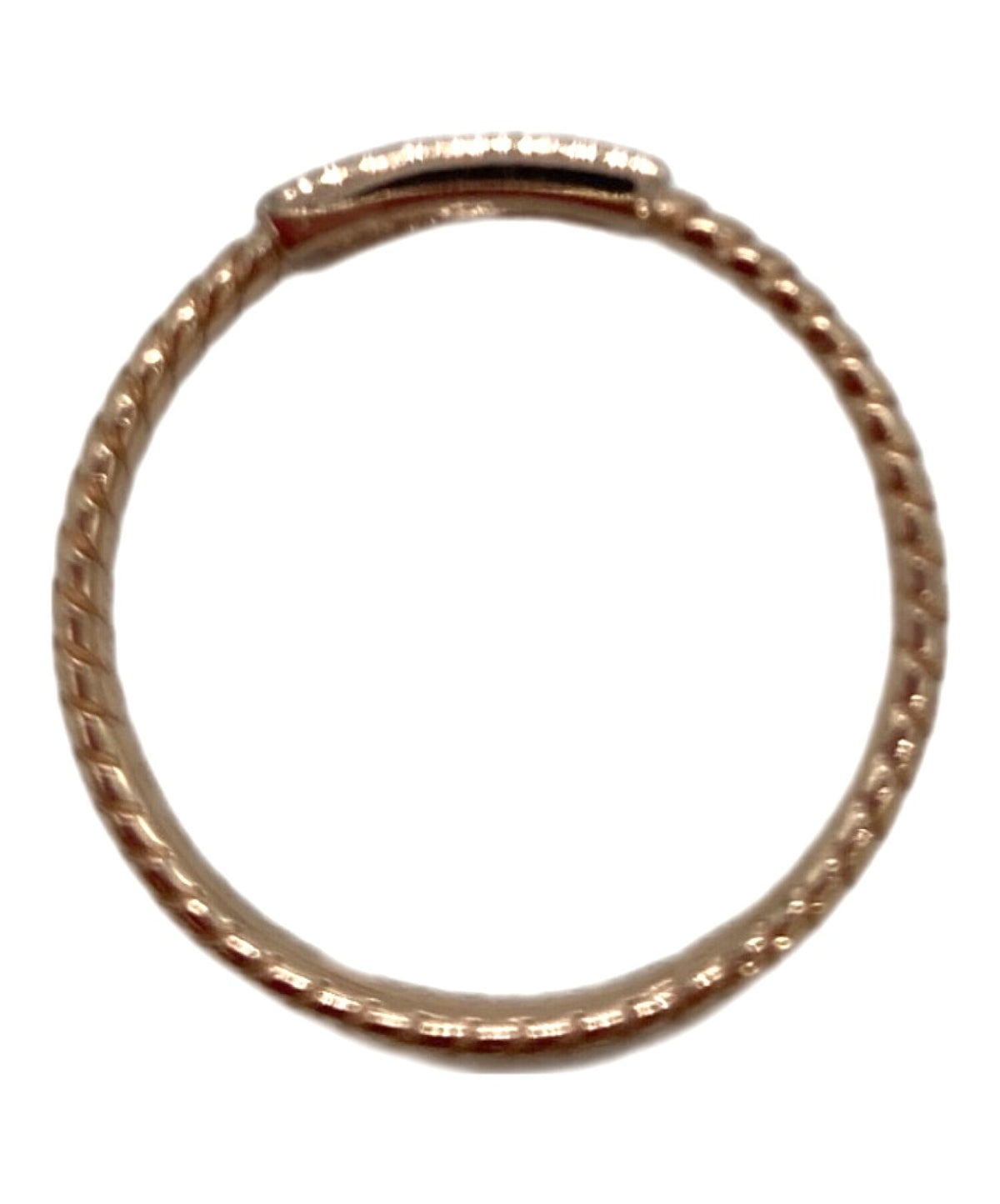 FENDI Zucchino Baguette Ring FF Logo Pink Gold US6.5 EU53 Model 1A4620 Italy HW