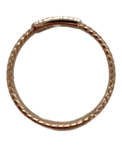 FENDI Zucchino Baguette Ring FF Logo Pink Gold US6.5 EU53 Model 1A4620 Italy HW