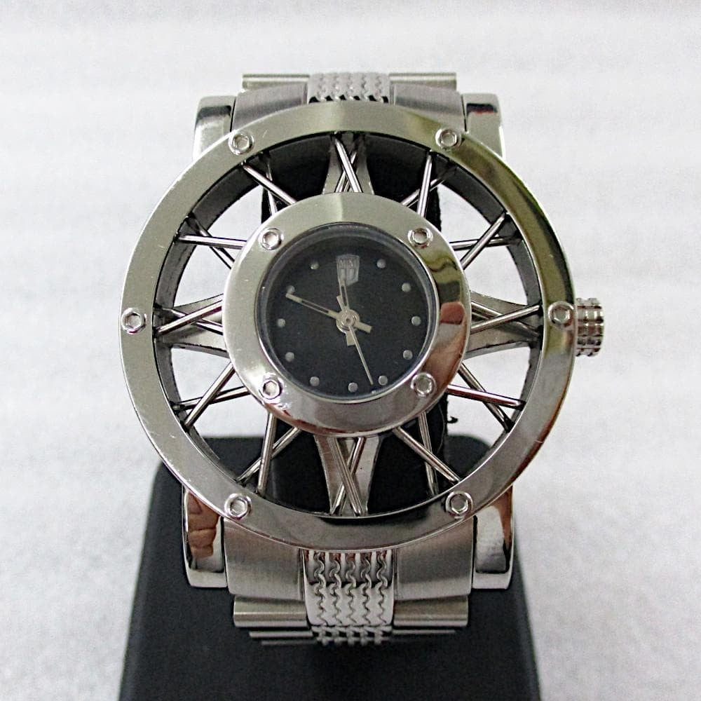 MINI Cooper Stainless Steel Wheel Analog Quartz Watch Battery Replaced Rare