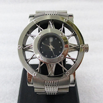 MINI Cooper Stainless Steel Wheel Analog Quartz Watch Battery Replaced Rare