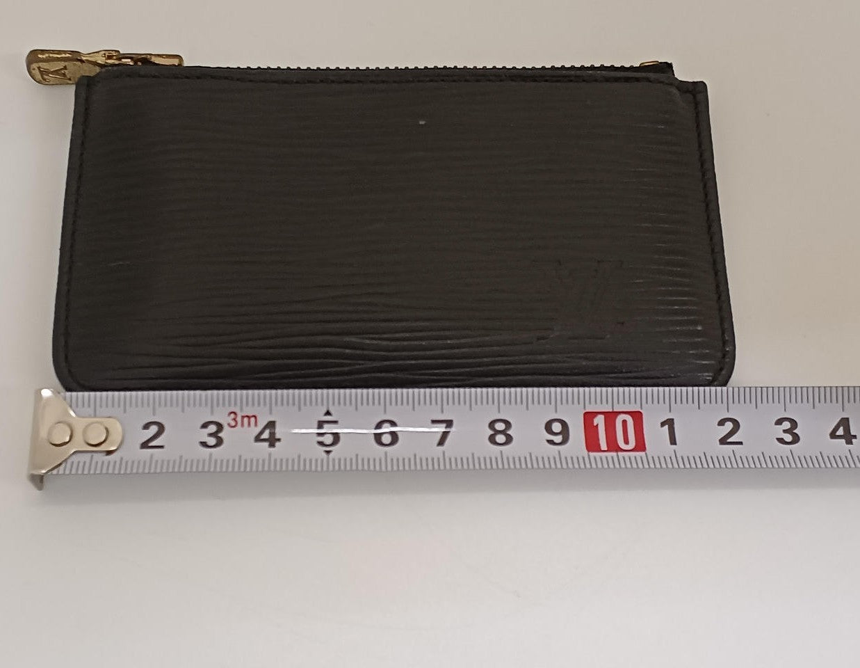 Louis Vuitton Epi Leather Key Pouch Coin Case Black Gold HW Authentic France