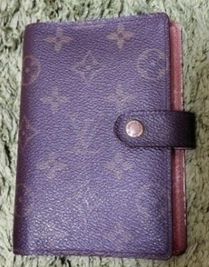 Louis Vuitton Monogram System Agenda Cover 6 Ring Notebook Canvas Snap Button
