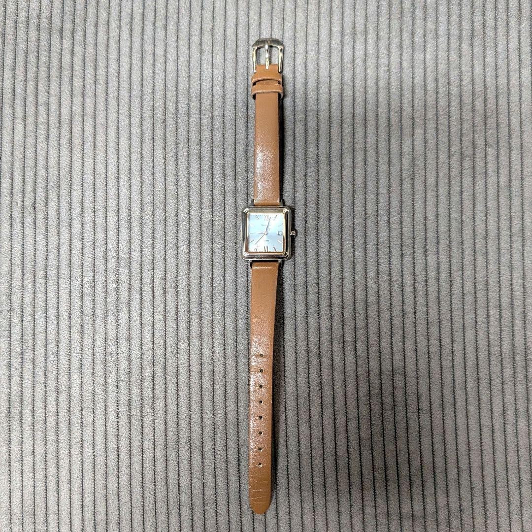 CASIO SHEEN SHS-D400CGL-7AJF Womens Solar Watch Square White Dial Leather Band