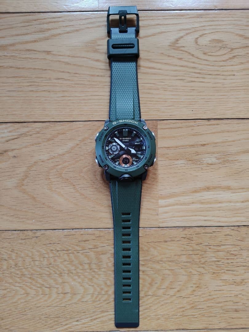 CASIO G-SHOCK GA-2000 Carbon Core Guard Mens Watch Khaki Green Analog Digital