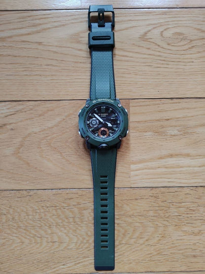 CASIO G-SHOCK GA-2000 Carbon Core Guard Mens Watch Khaki Green Analog Digital