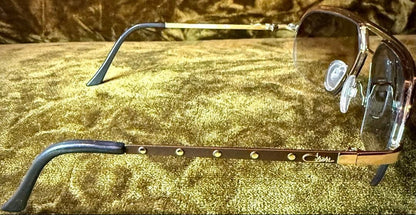 Authentic CAZAL 9028 Aviator Sunglasses Gold Studded Made in Germany