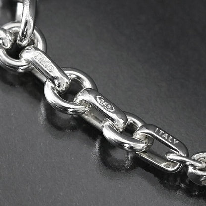 Tiffany & Co Sterling Silver 925 Atlas Donut Chain Link Charm Bracelet L 16.5cm