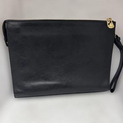 FENDI x Versace FENDACE Leather Black Clutch Bag Gold Heardware