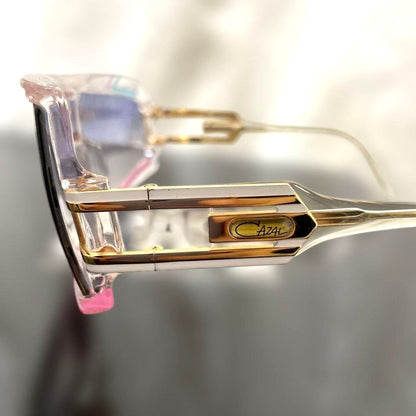 CAZAL 858 COL.255 Sunglasses Clear Pink Turquoise SWAGGER Collab Germany 61□21-1