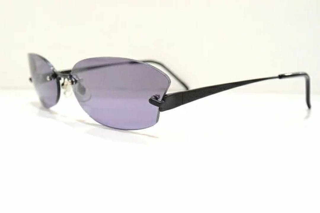Alexander McQueen Auth 42-0029 Butterfly Rimless Sunglasses Purple Lens VTG Used