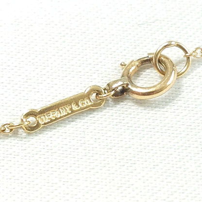 Tiffany & Co K18YG Yellow Gold Pave Diamond Teardrop Necklace Pendant 40cm 15.7"