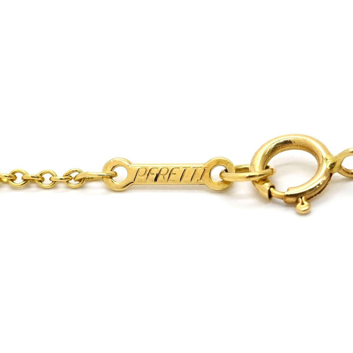 Auth Tiffany & Co 18K Yellow Gold Cross Pendant Necklace Elsa Peretti L 40.5cm